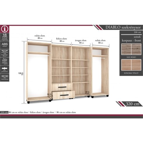 Diablo szekrénysor